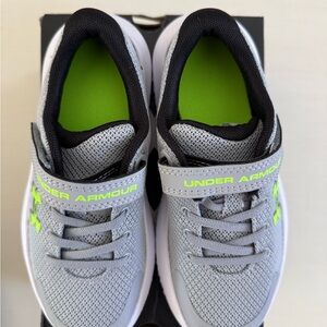 Under Armour Kids' Sneakers in Gray and Neon Green